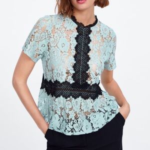 NWT Zara Lace Top